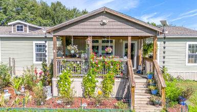 Double Wide Mobile Home Covered Front Porch Ideas