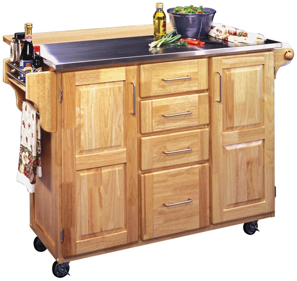 home-styles-stainless-steel-top-kitchen-cart-with-breakfast-bar