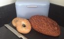 old enamel bread bins