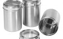 stainless steel 3 pc canister set