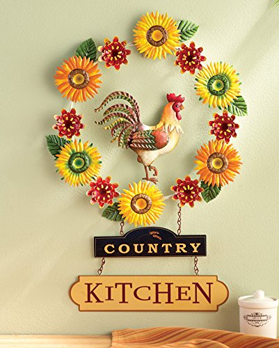 sunflower themed kitchen