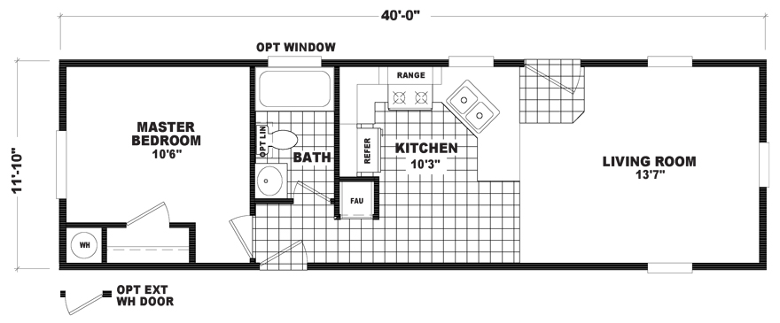 Small mobile homes floor plans 466 SqFt