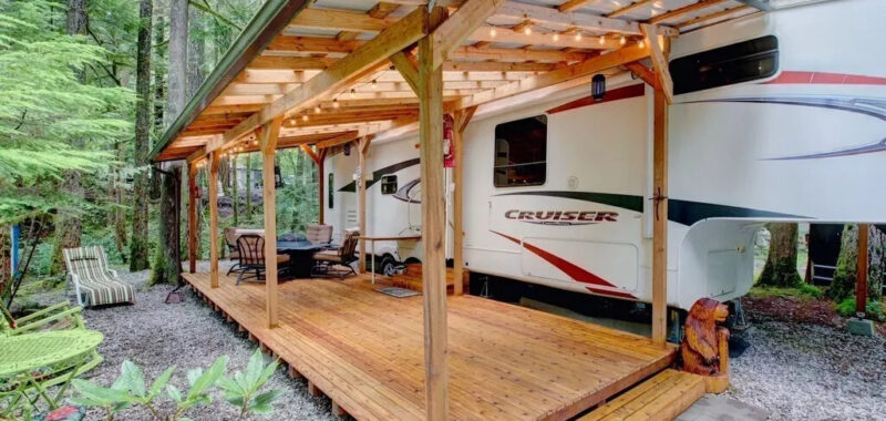33 Stunning Permanent RV Camper Outdoor Set Up Ideas: Turn Your Site Into a Dreamy Escape