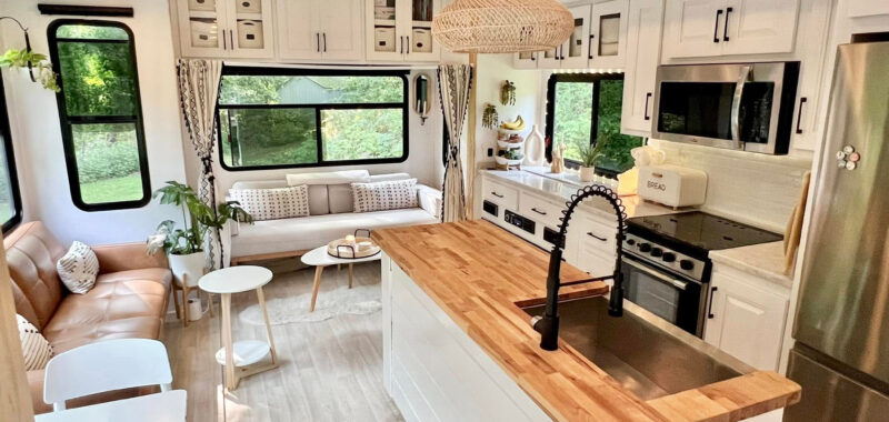 Inviting 5th Wheel Camper Interior Remodel Modern Design You’ll Fall in Love With