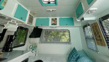 A Stunning Vintage Caravan Interior Makeover Retro Charm Meets Fresh Style