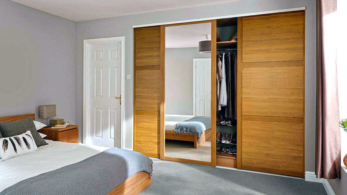 Bedroom-Built-In Sliding Door Cabinets