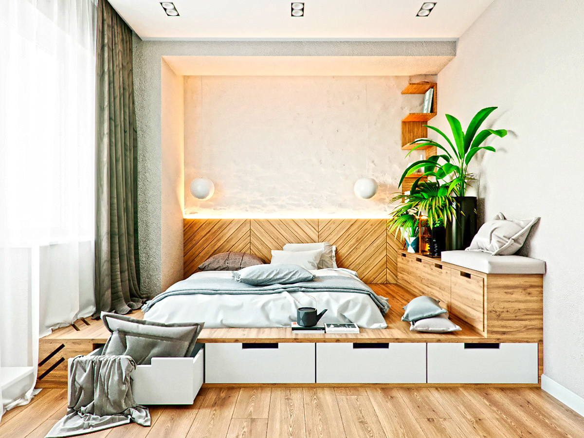 Bedroom-Built-In-Under-Bed Cabinets