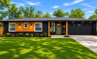 Black Ranch Home Exterior Designs