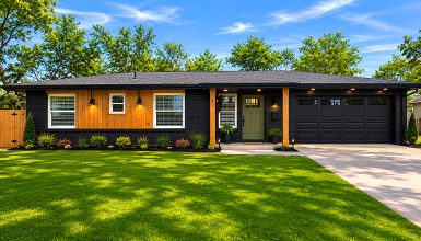 Black Ranch Home Exterior Designs