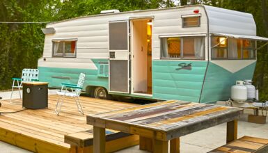 Cheerful Vintage Camper Trailer