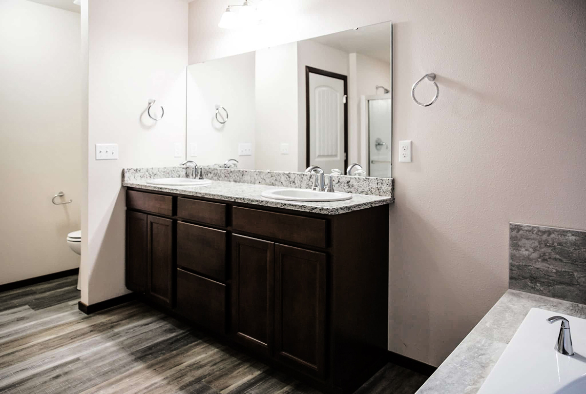 Espresso Vanity with Classic Granite