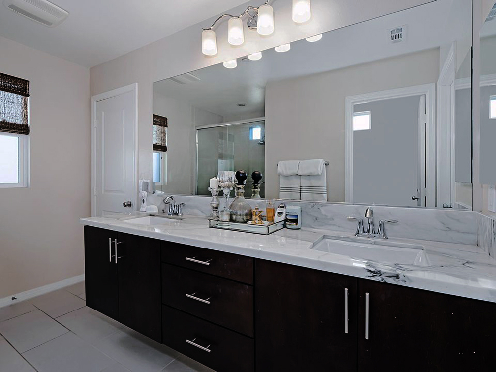 Espresso Vanity with Marble Elegance