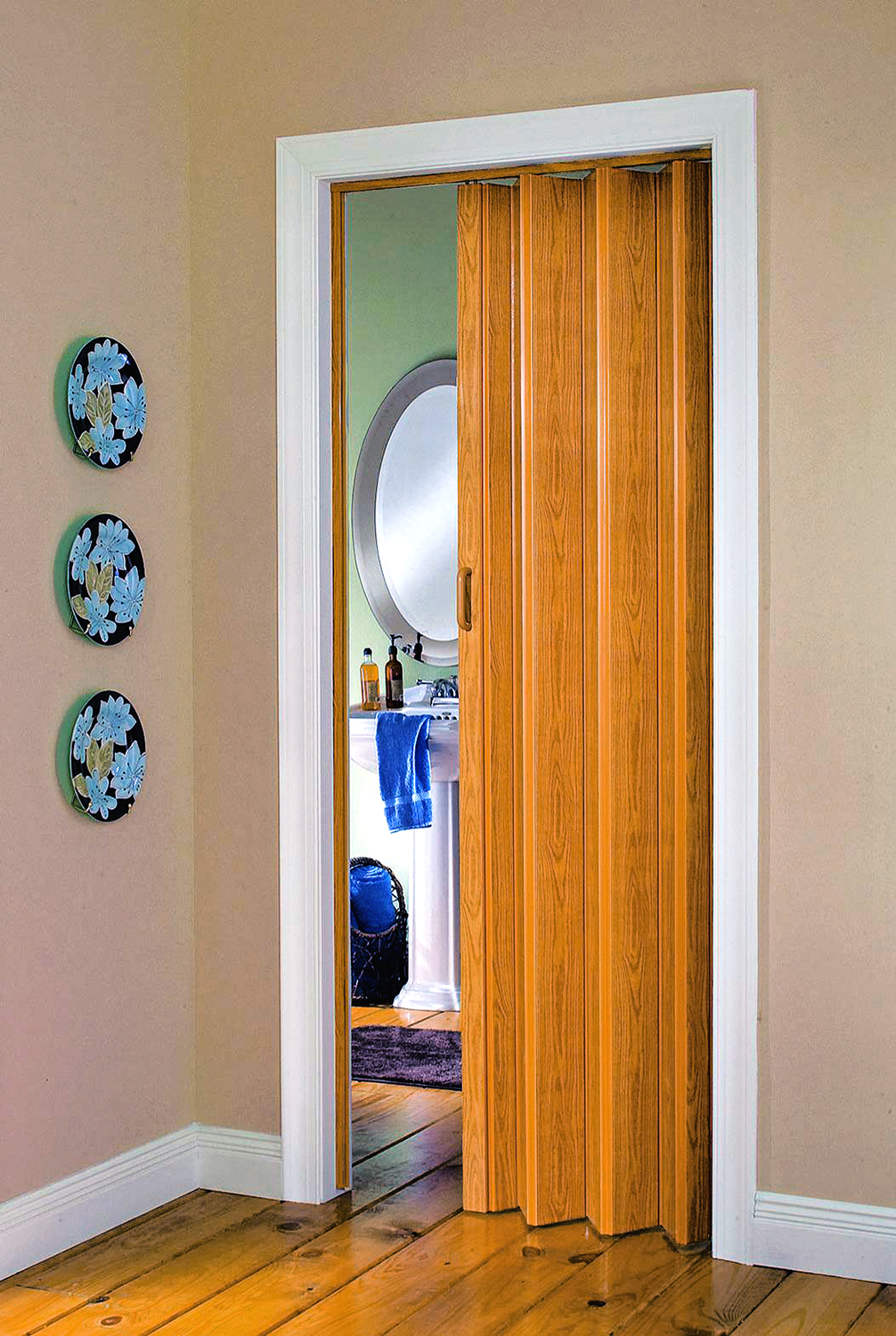 Master Bathroom Accordion Doors