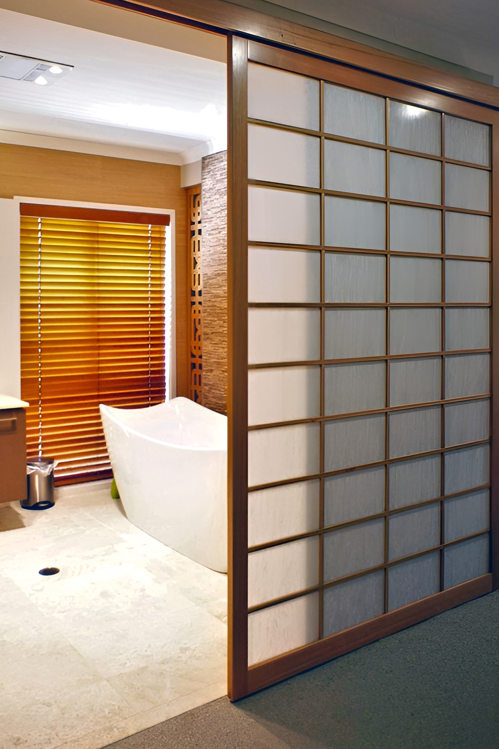 Master Bathroom Shoji Doors