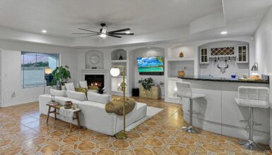 Modern Hacienda Living Room Design