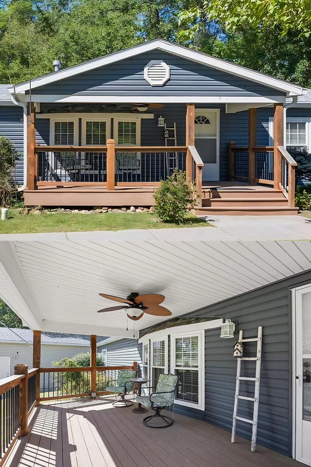 Modern Meets Rustic Porch