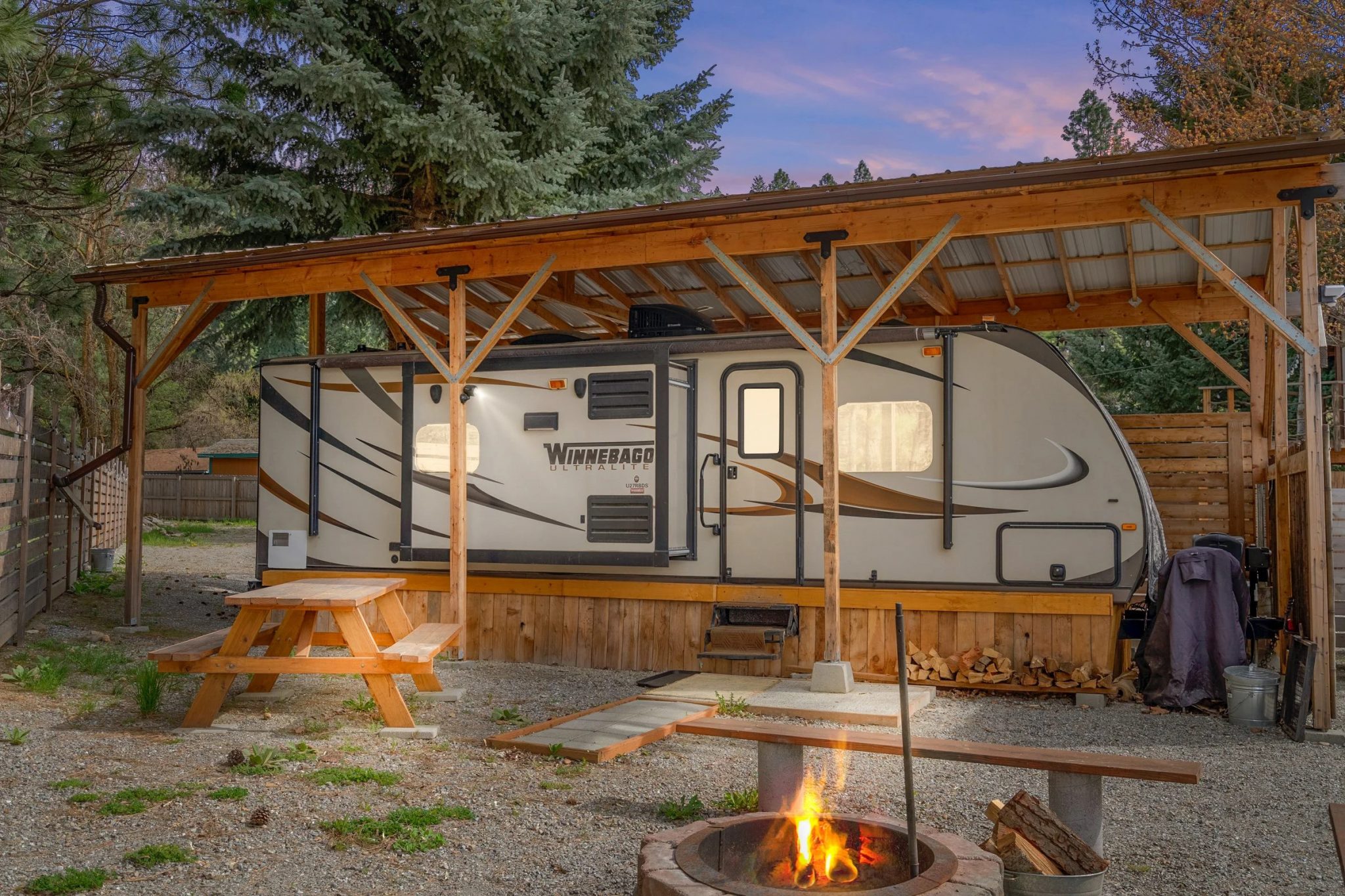 33 Stunning Permanent RV Camper Outdoor Set Up Ideas: Turn Your Site ...