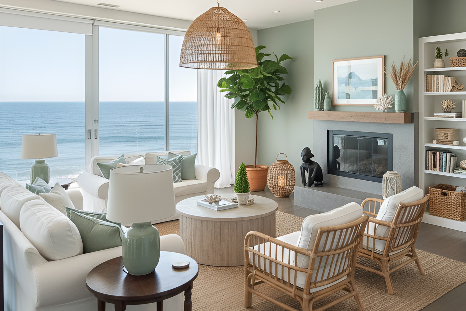 12 Easy Ways to Style a Sage Green Beach House Living Room