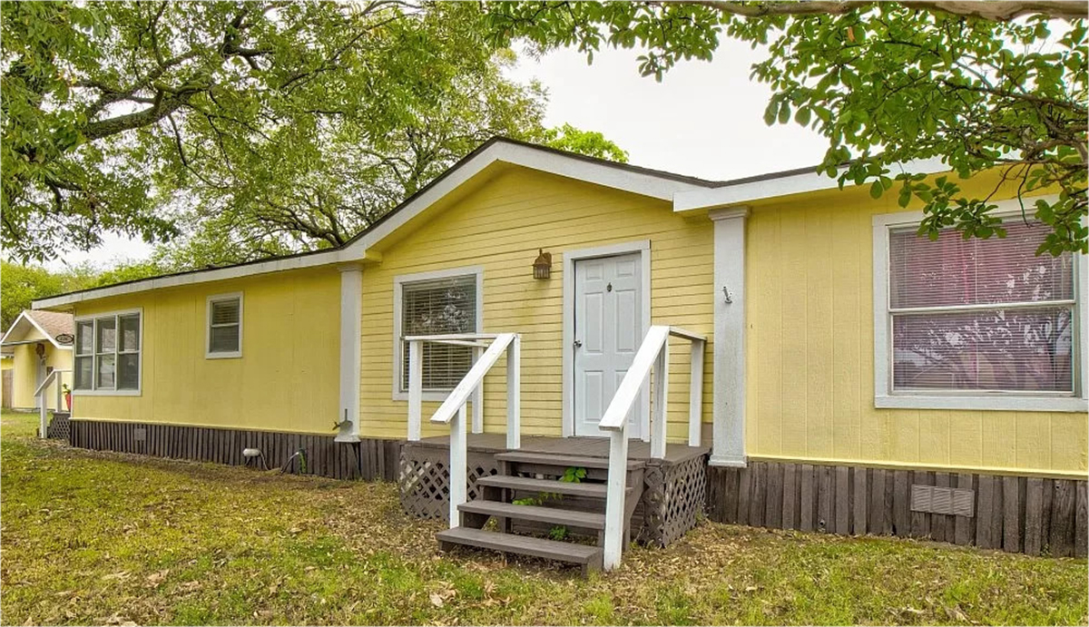 Single Wide Mobile Home Exterior Sunny Yellow Color