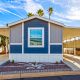 Single Wide Mobile Home with Fresh Blue Curb Appeal