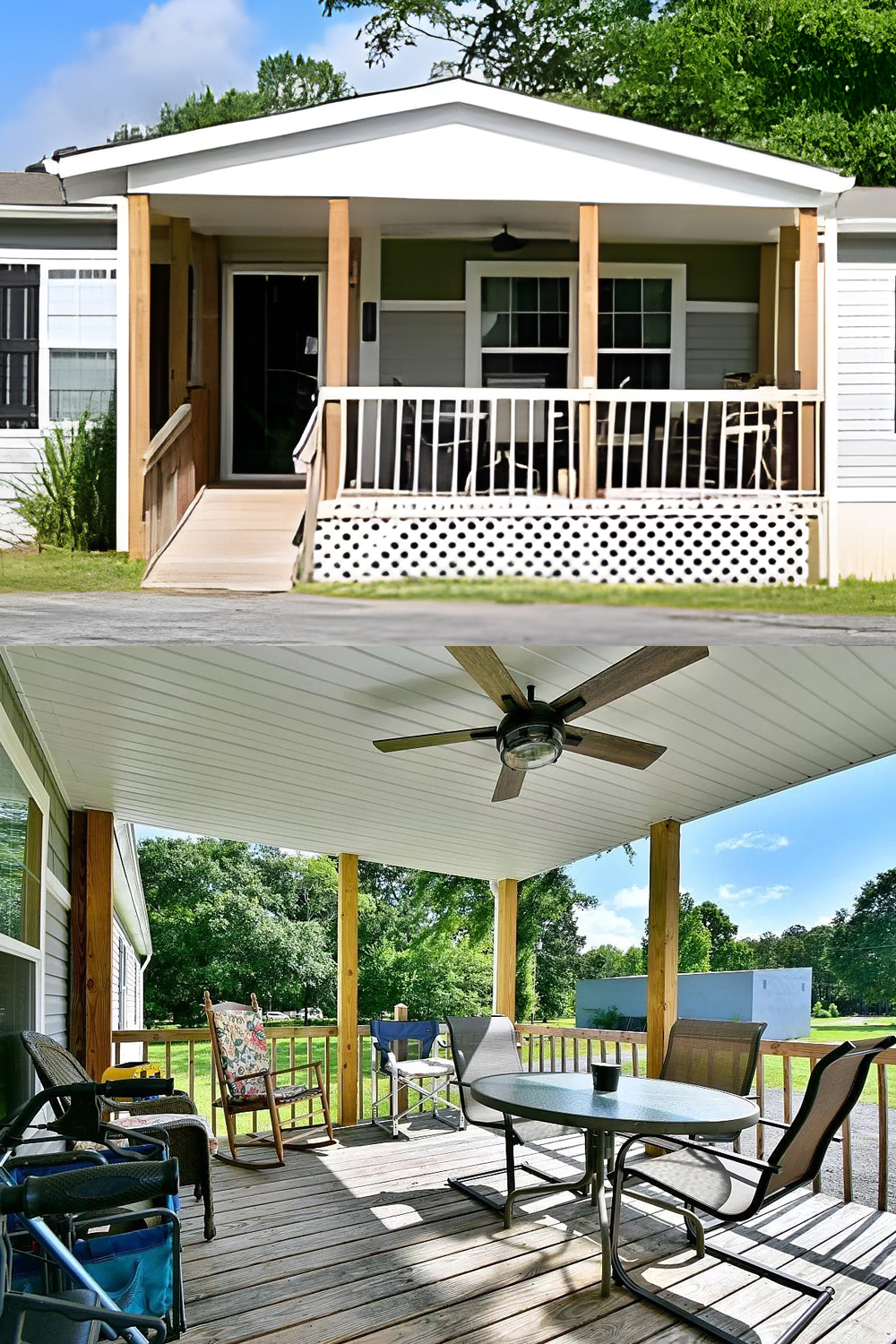 Small Cozy Country Retreat Porch