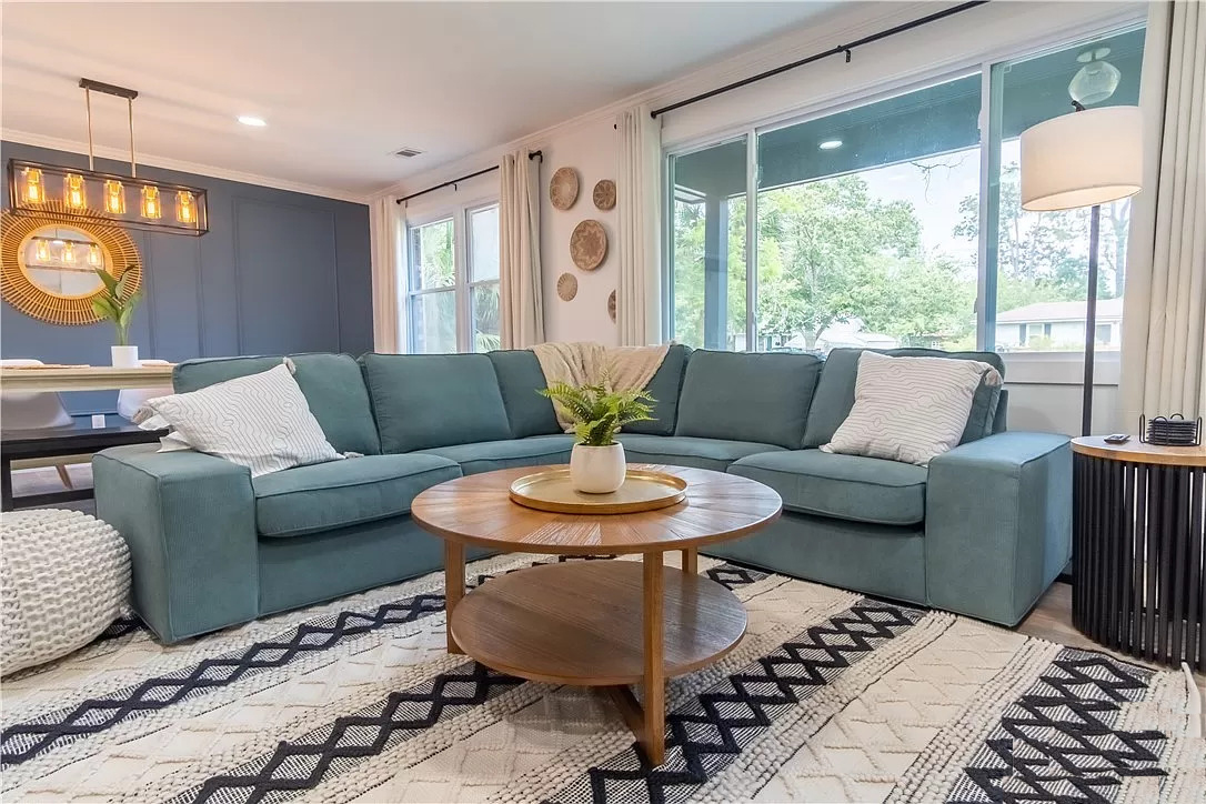 The Light Blue Sofa with a Modern Twist