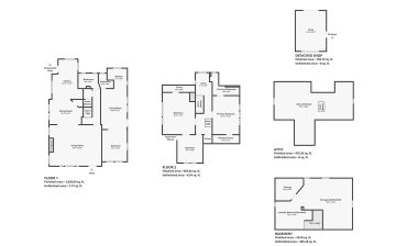 Tudor House Floor Plan with Three Upstairs Bedrooms  
