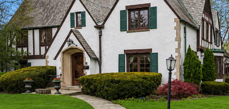 White Tudor House Exterior Color Schemes