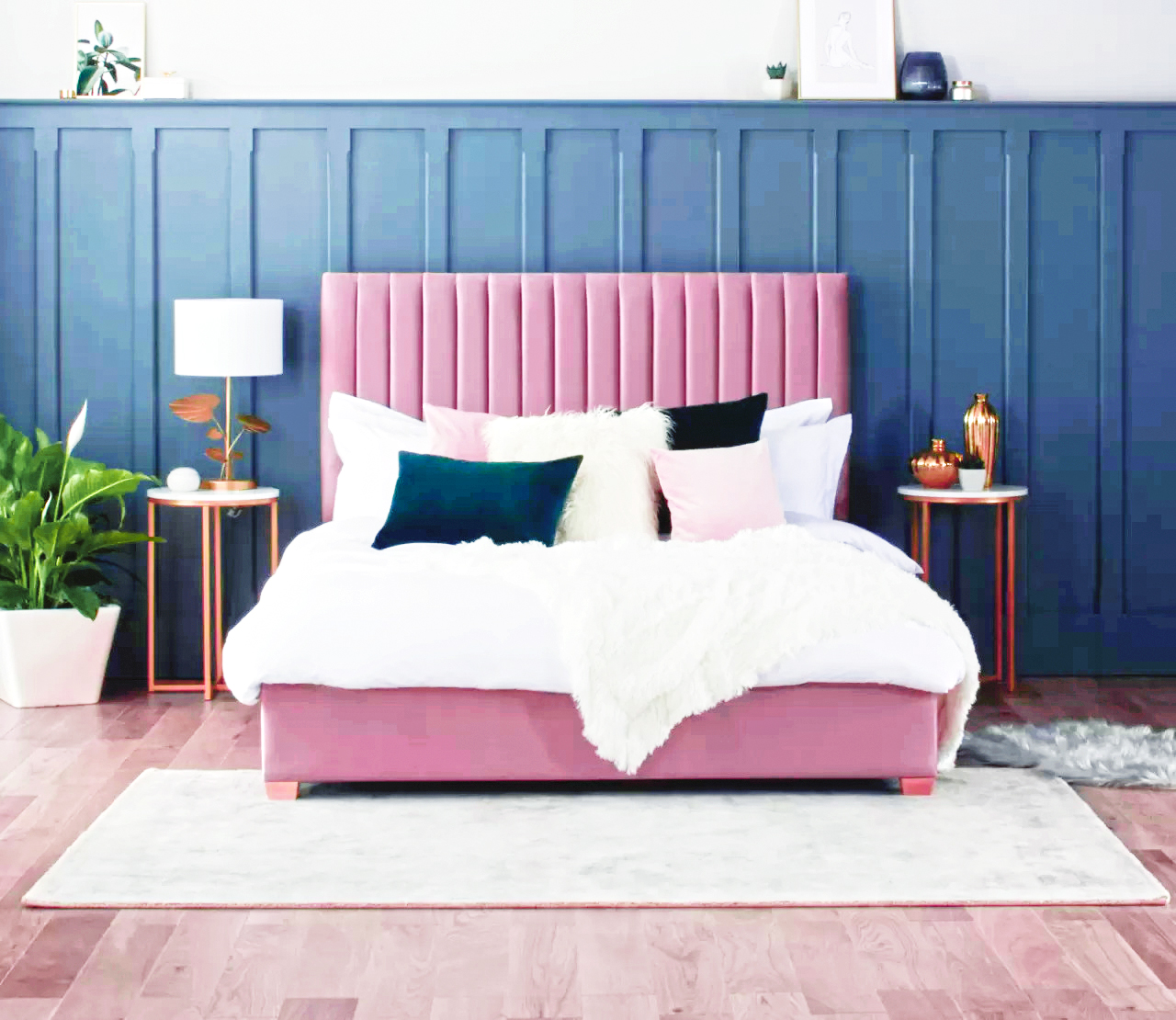 blue-and-pink-bedroom-design ideas