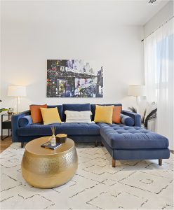 7 Ideas to Style a Blue Denim Sofa in a Living Room