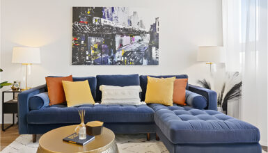 denim blue couches
