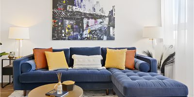 denim blue couches