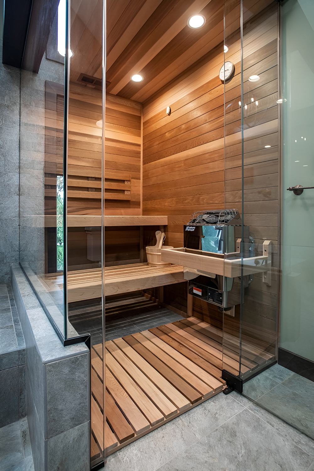 home bathroom sauna
