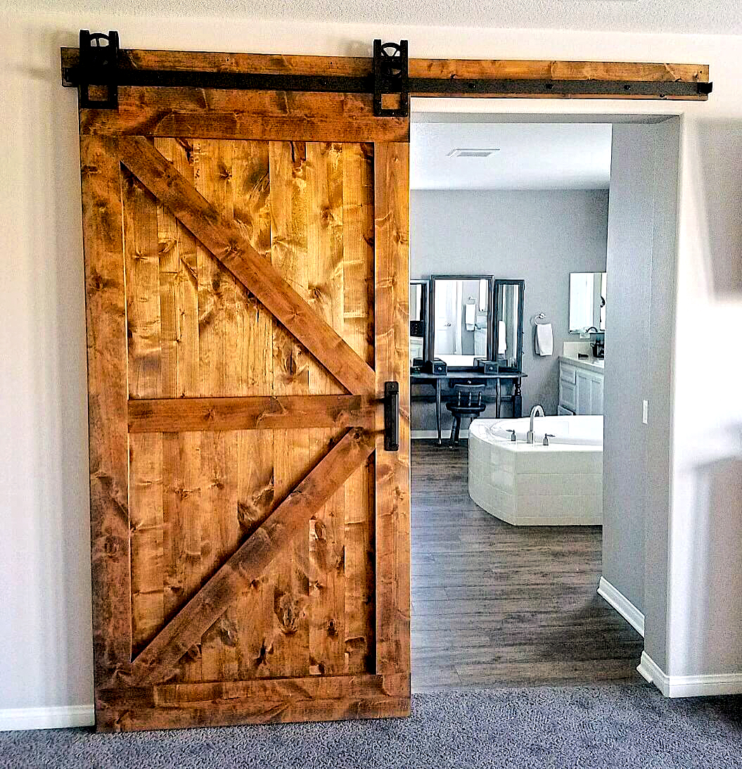 master bathroom barn door